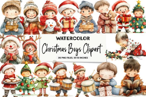 Christmas Boys Clipart: Festive Illustrations Review