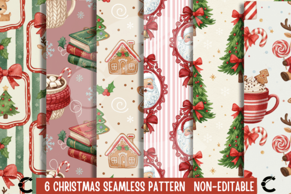 Christmas Seamless Pattern Bundle: Festive Illustrations