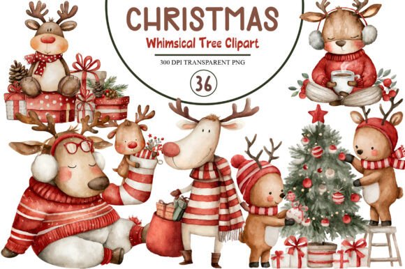 Christmas Winter Nature Illustrations for Crafters