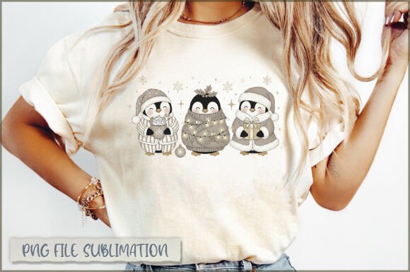 Cute Christmas Penguin Illustrations for Festive Blogs