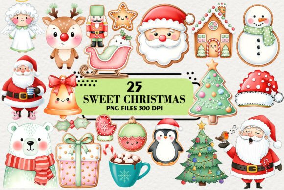 Cute Sweet Christmas Stickers Bundle: Illustrations Review