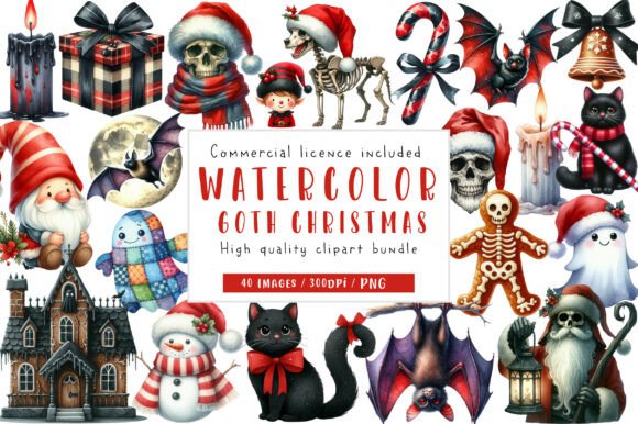 Goth Christmas Clipart: A Designer’s Review for Embroidery