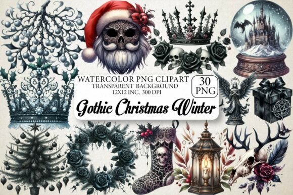 Gothic Christmas Winter Clipart: A Designer’s Review