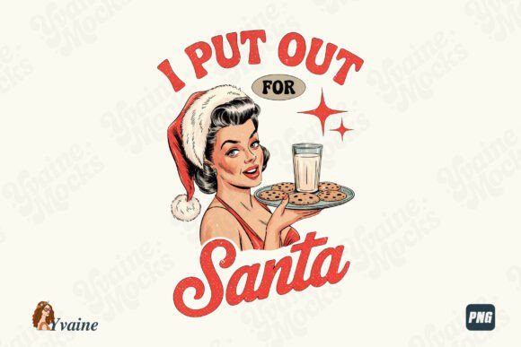 Retro Christmas I Put out for Santa PNG: Illustrations Review
