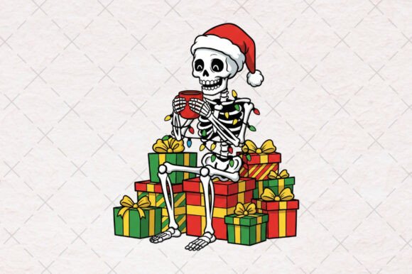 Skeleton Santa Coffee PNG: Illustrations Review
